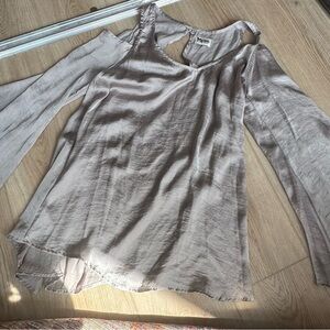 Show Me Your MuMu Light Tan Blouse